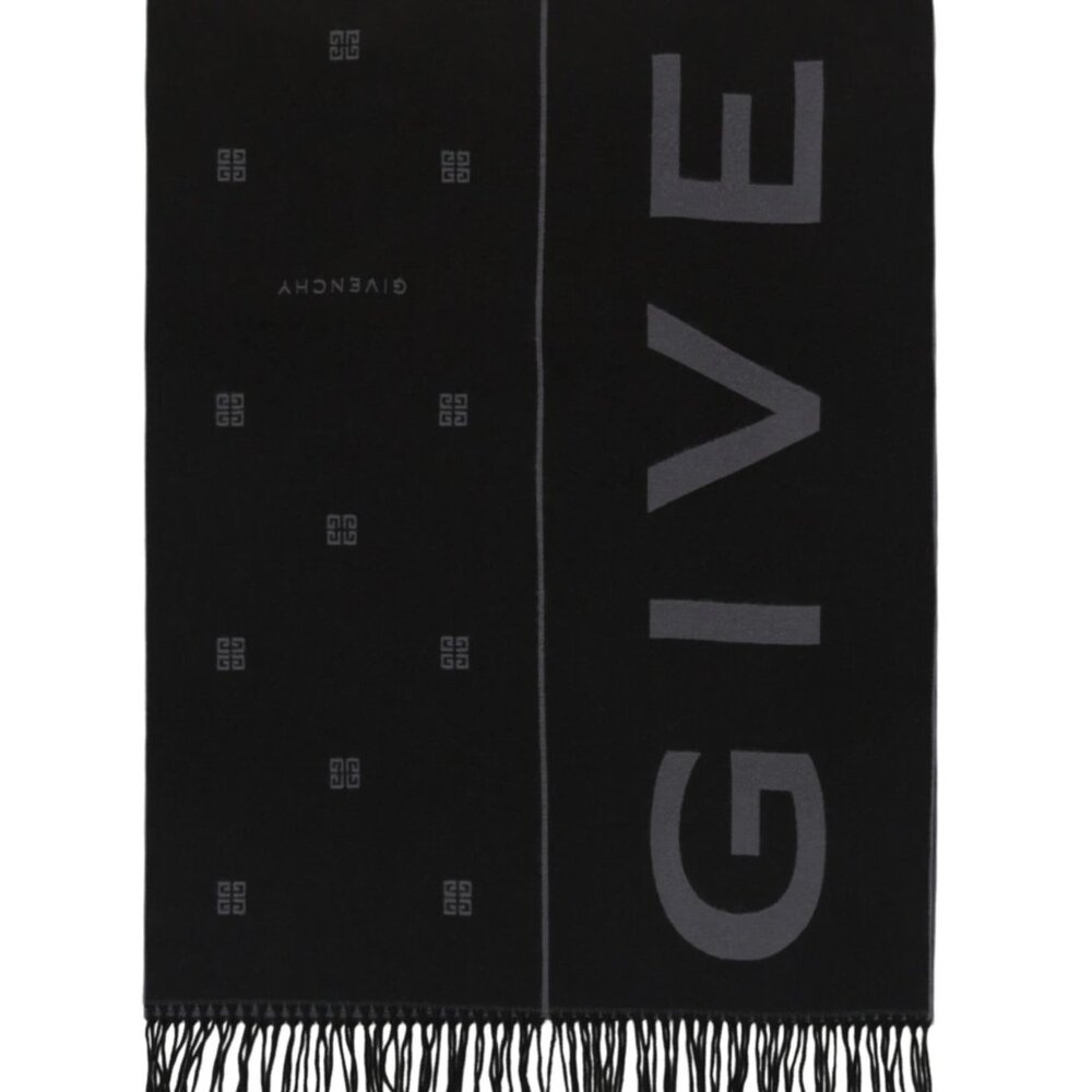 Givenchy Split 4G Scarf One Size, Black Grey
